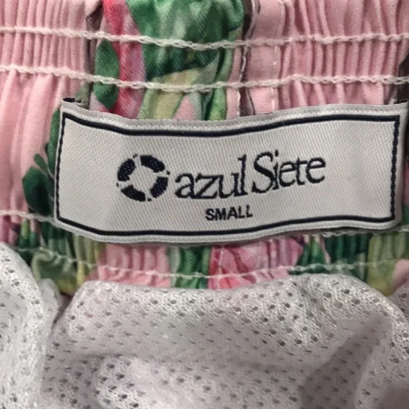 azul Siete Swim Trunks Mens Small Pink Flamingo Beach Coastal - Picture 4 of 12